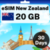 eSIM New Zealand - 20 GB - 30 Days