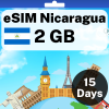 eSIM Nicaragua - 2 GB - 15 Days