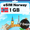 eSIM Norway - 1 GB - 7 Days