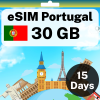 eSIM Portugal - 30 GB - 15 Days