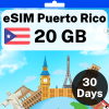 eSIM Puerto Rico - 20 GB - 30 Days
