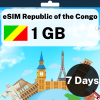 eSIM Republic of the Congo - 1 GB - 7 Days
