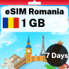 eSIM Romania - 1 GB - 7 Days