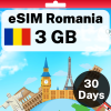eSIM Romania - 3 GB - 30 Days