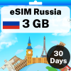 eSIM Russia - 3 GB - 30 Days