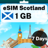 eSIM Scotland - 1 GB - 7 Days