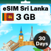 eSIM Sri Lanka - 3 GB - 30 Days