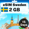eSIM Sweden - 2 GB - 15 Days