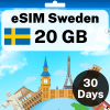 eSIM Sweden - 20 GB - 30 Days