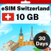 eSIM Switzerland - 10 GB - 30 Days