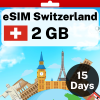 eSIM Switzerland - 2 GB - 15 Days