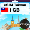 eSIM Taiwan - 1 GB - 7 Days
