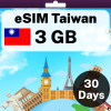 eSIM Taiwan - 3 GB - 30 Days