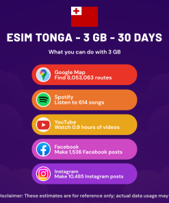 eSIM Tonga - 3 GB - 30 Days
