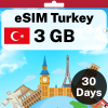 eSIM Turkey - 3 GB - 30 Days