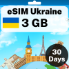 eSIM Ukraine - 3 GB - 30 Days