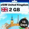 eSIM United Kingdom - 2 GB - 15 Days