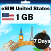 eSIM United States - 1 GB - 7 Days