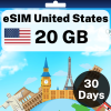 eSIM United States - 20 GB - 30 Days
