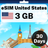 eSIM United States - 3 GB - 30 Days