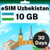eSIM Uzbekistan - 10 GB - 30 Days