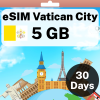 eSIM Vatican City - 5 GB - 30 Days