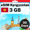 eSIM 吉尔吉斯斯坦 - 3 GB - 30 天