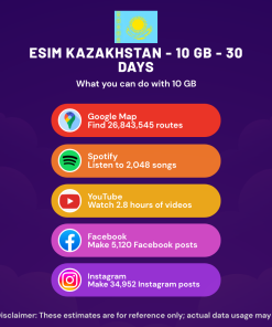 eSIM 哈萨克斯坦 - 10 GB - 30 天