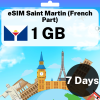 eSIM 圣马丁（法国部分） - 1 GB - 7 天