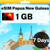 eSIM 巴布亚新几内亚 - 1 GB - 7 天
