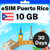eSIM 波多黎各 - 10 GB - 30 天