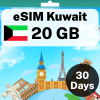 eSIM 科威特 - 20 GB - 30 天