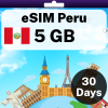 eSIM 秘鲁 - 5 GB - 30 天