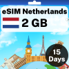eSIM 荷兰 - 2 GB - 15 天