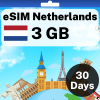 eSIM 荷兰 - 3 GB - 30 天