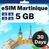 eSIM 马提尼克岛 - 5 GB - 30 天