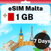 eSIM 马耳他 - 1 GB - 7 天