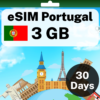 eSIM Portugal - 3 GB - 30 Days