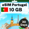 eSIM Portugal - 10 GB - 30 Days