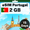 eSIM Portugal - 2 GB - 15 Days