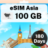 eSIM Asia - 100 GB - 180 Days