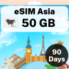 eSIM Asia - 50 GB - 90 Days