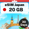 eSIM Japan - 20 GB - 30 Days