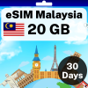 eSIM Malaysia - 20 GB - 30 Days