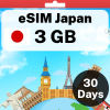 eSIM 日本 - 3 GB - 30 天