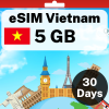 eSIM 越南 - 5 GB - 30 天
