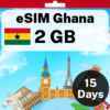 eSIM Ghana - 2 GB - 15 Días