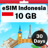 eSIM Indonesia - 10 GB - 30 Days