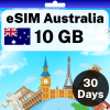 eSIM 澳大利亚 - 10 GB - 30 天