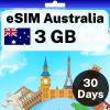 eSIM 澳大利亚 - 3 GB - 30 天